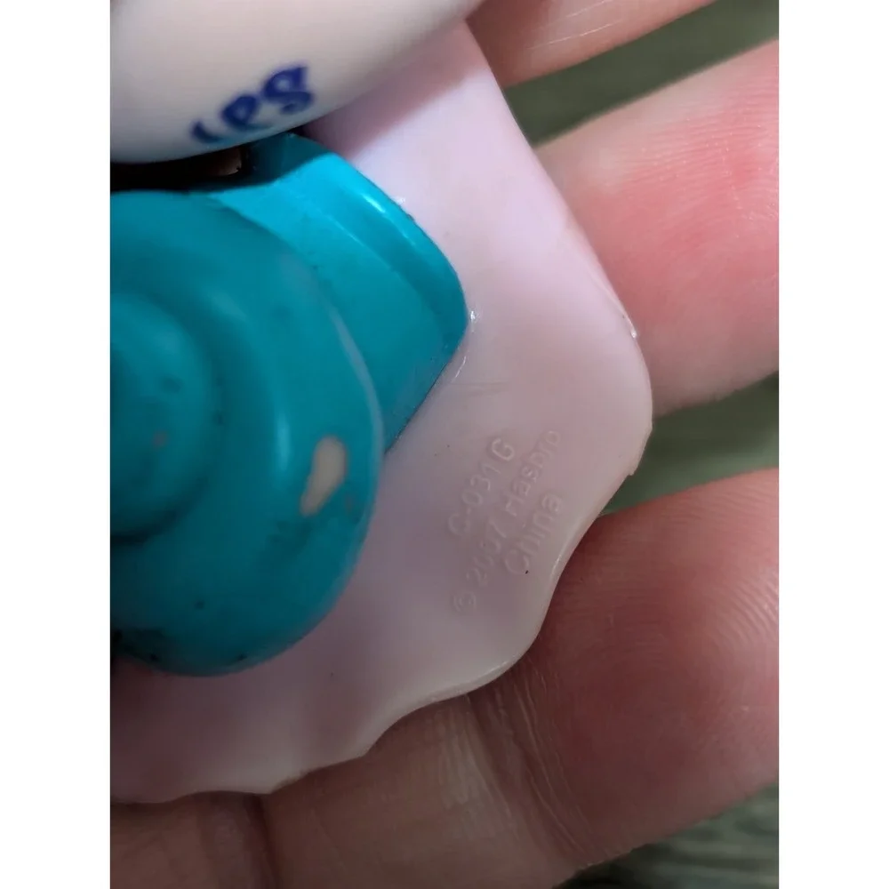 Littlest Pet Shop Authentic 2007 # 1733 Pink Blue Shell Snail Green Eyes
